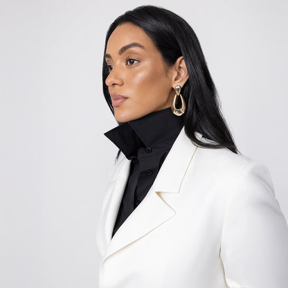 Ecru Double-Breasted Suit