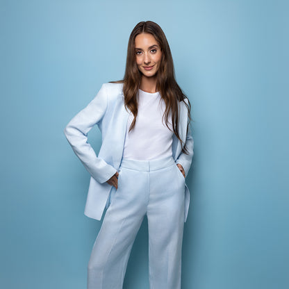 Light Blue Suit-100% Linen